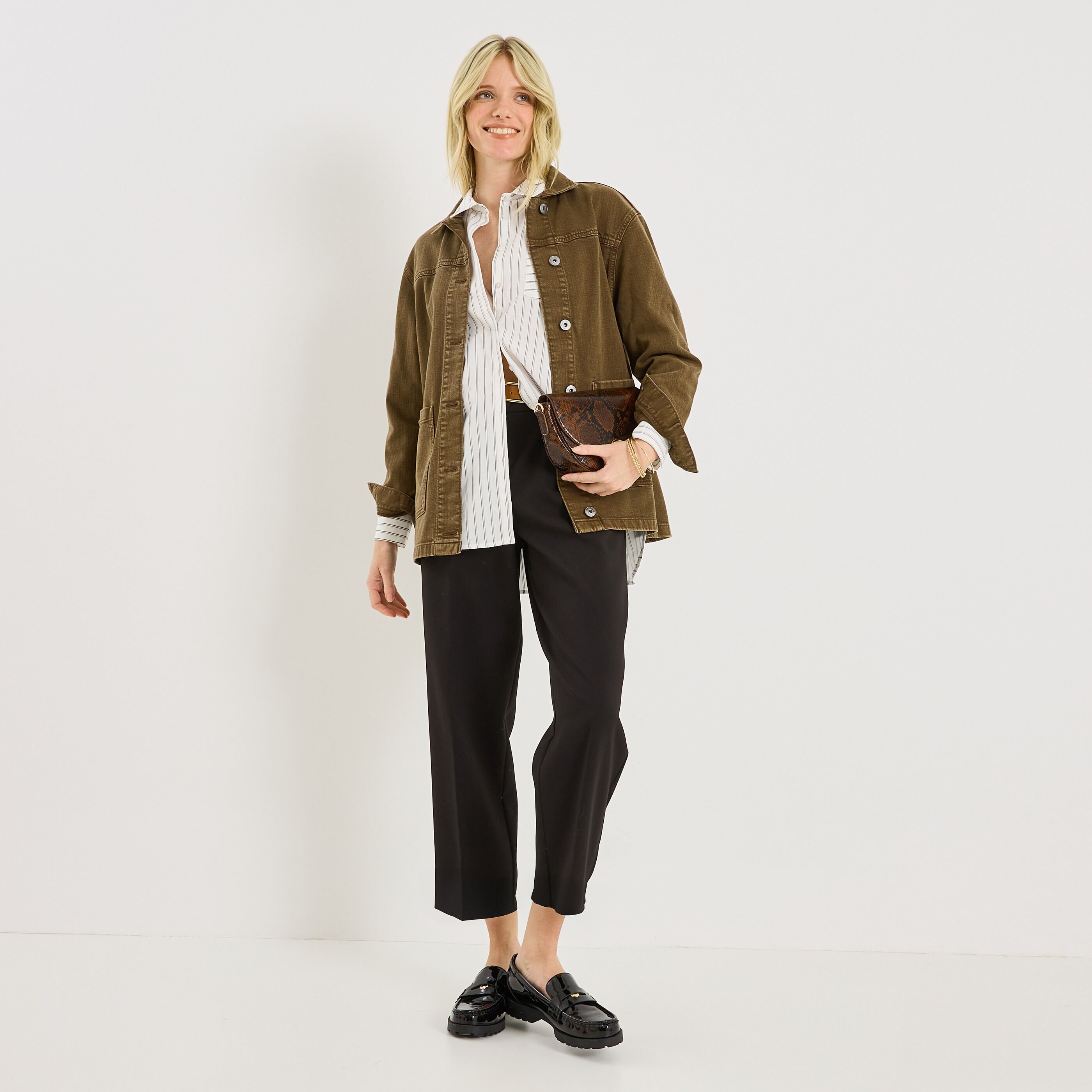 Chemise &agrave; rayures femme