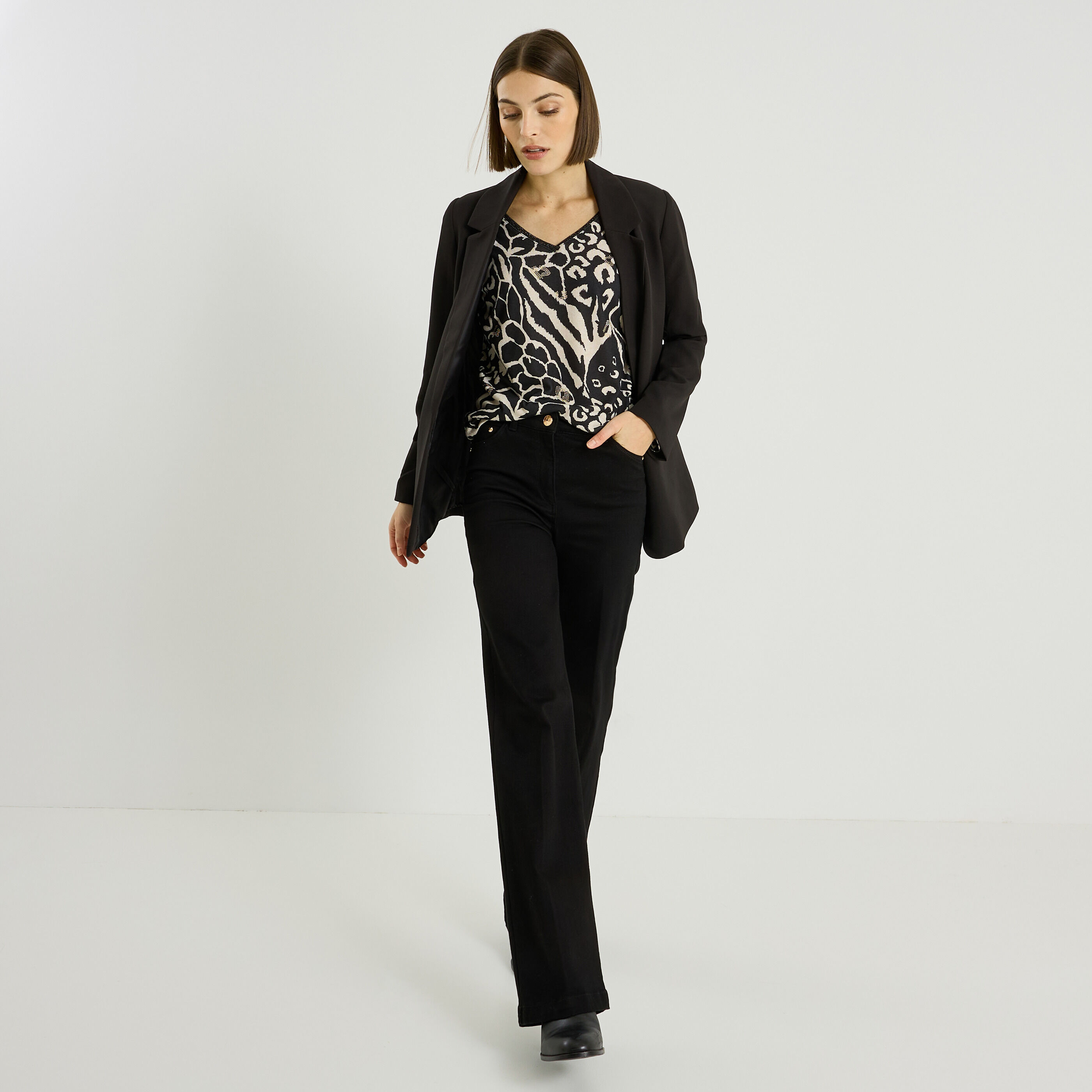 T-shirt imprim&eacute; animal femme