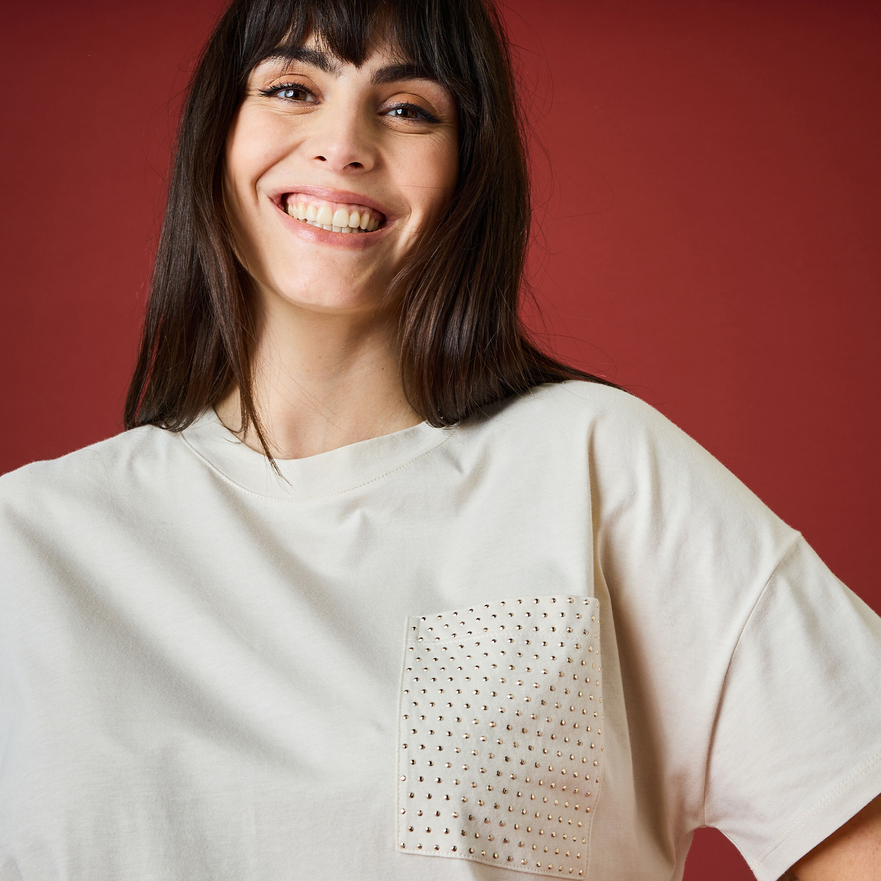 T-shirt col rond femme