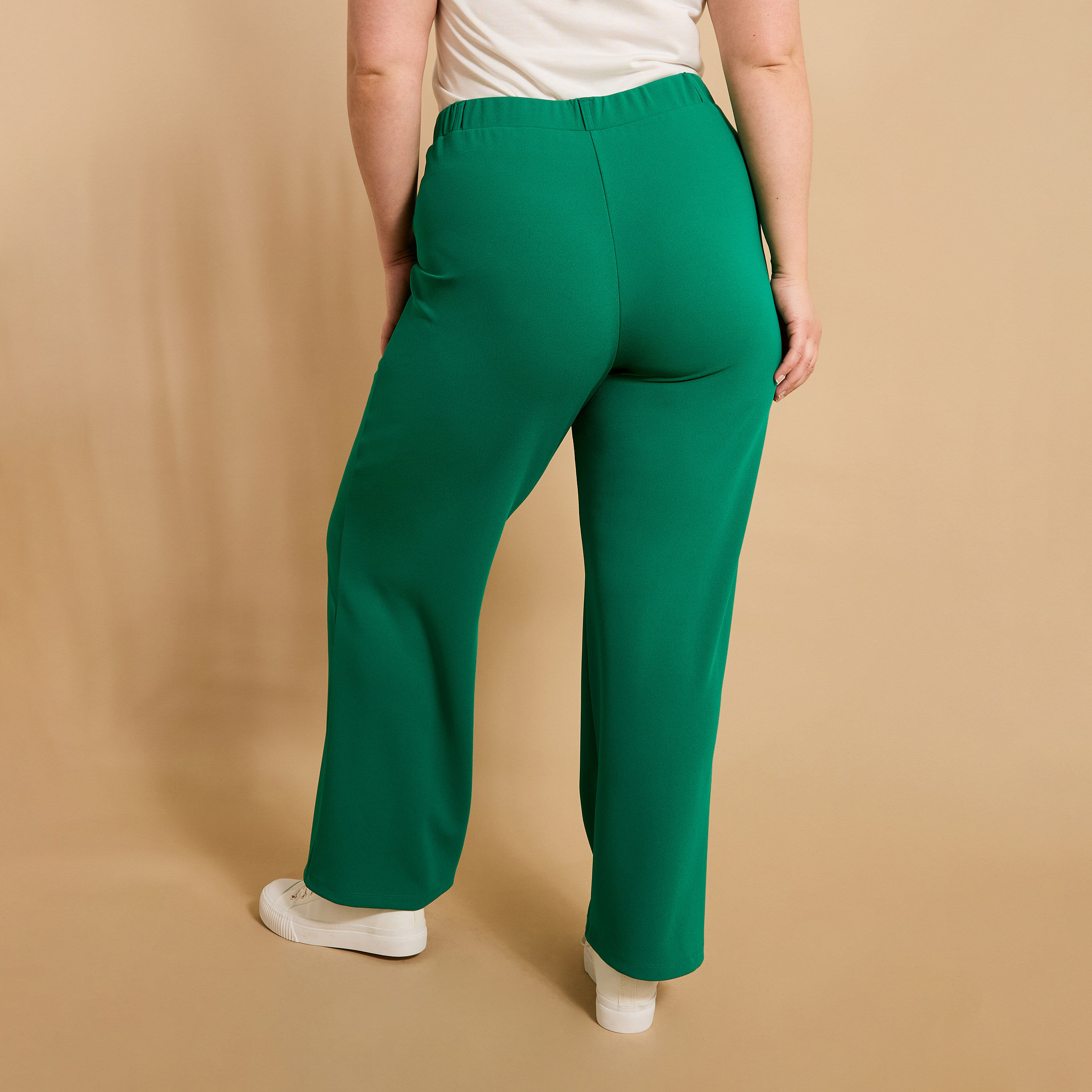 Pantalon large en maille femme