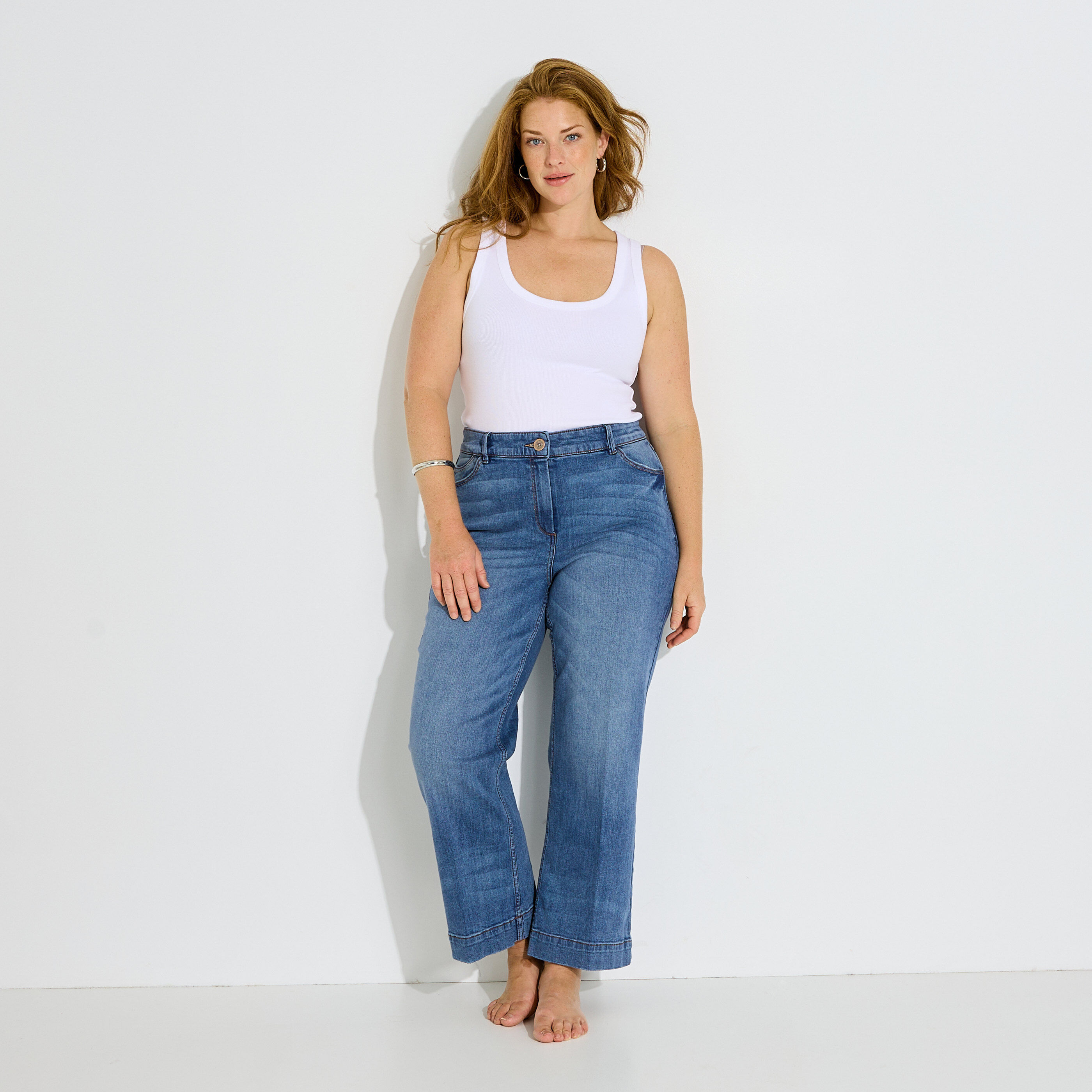Jean flare raccourci KANSAS RF02 femme
