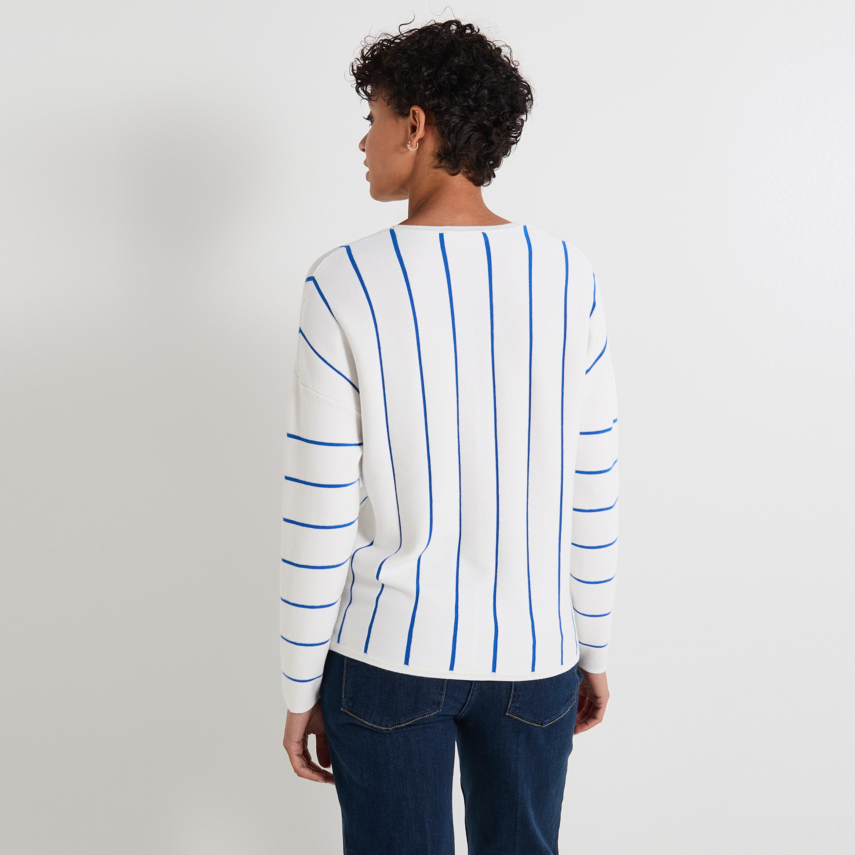 Pull &agrave; rayures femme