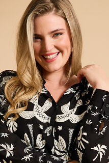 Chemise fluide imprimée femme