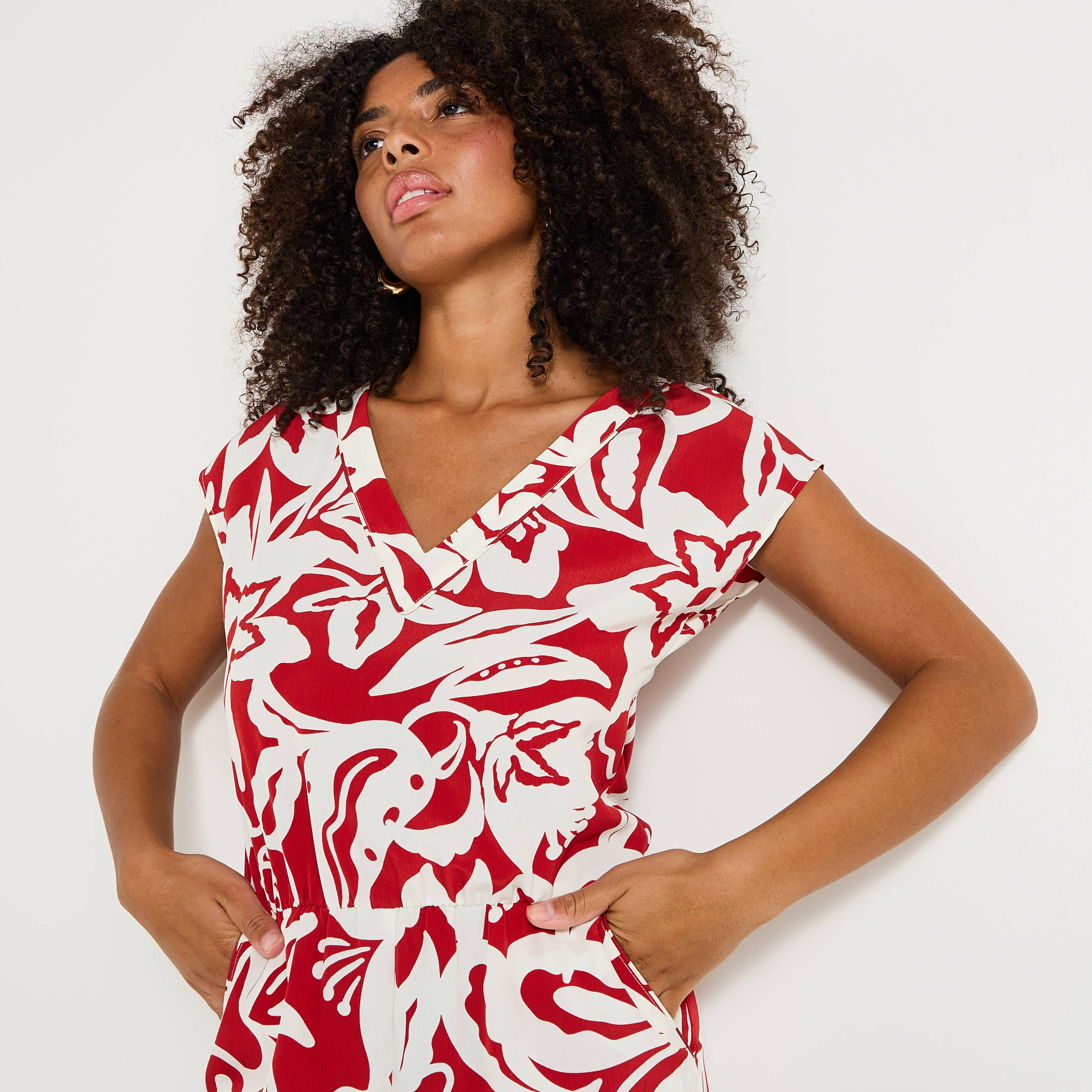 Combinaison longue imprim&eacute;e femme