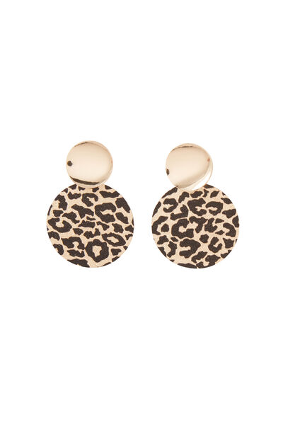 Boucles d'oreilles rondes imprimées