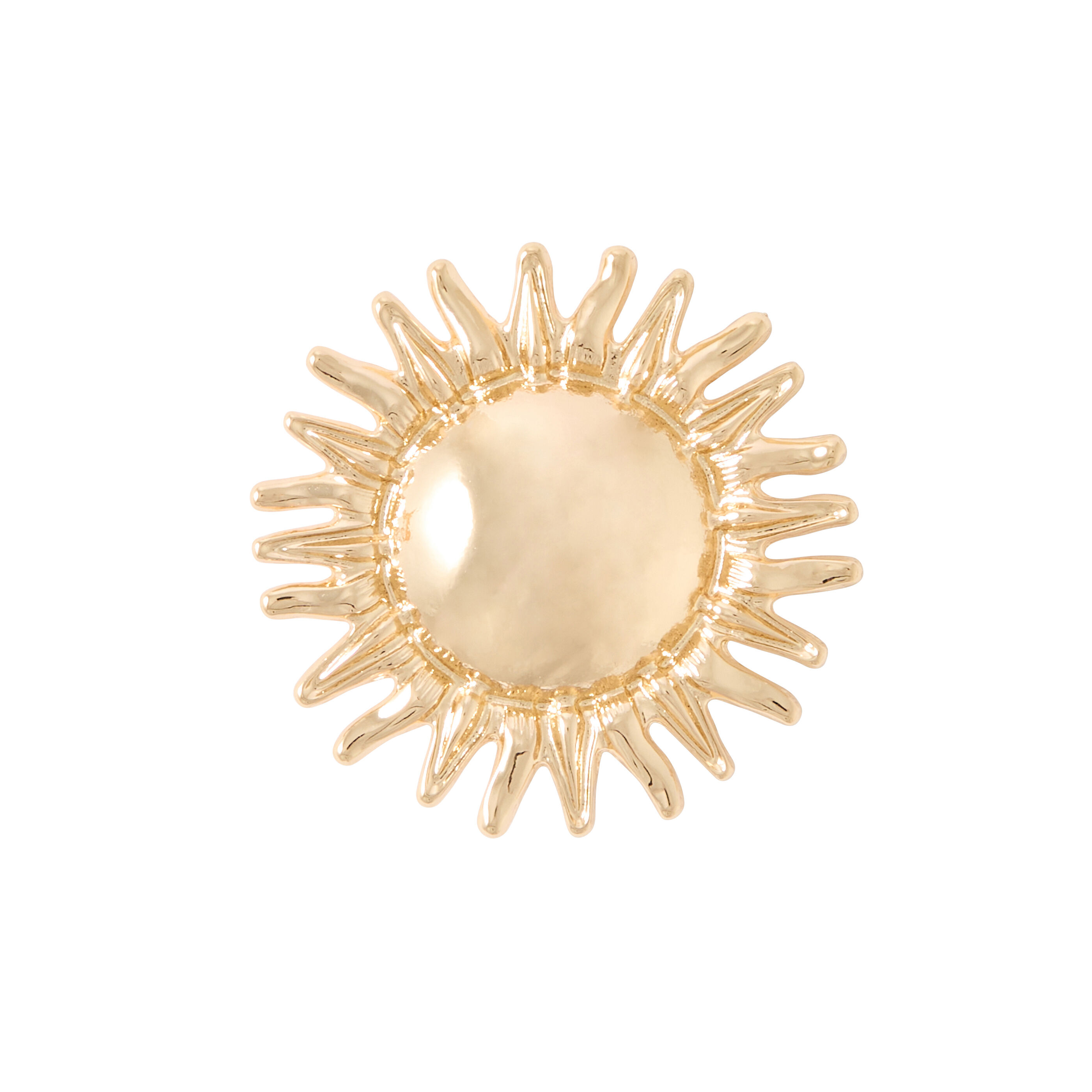 Broche soleil couleur or