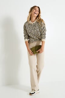 Sweat imprimé léopard femme