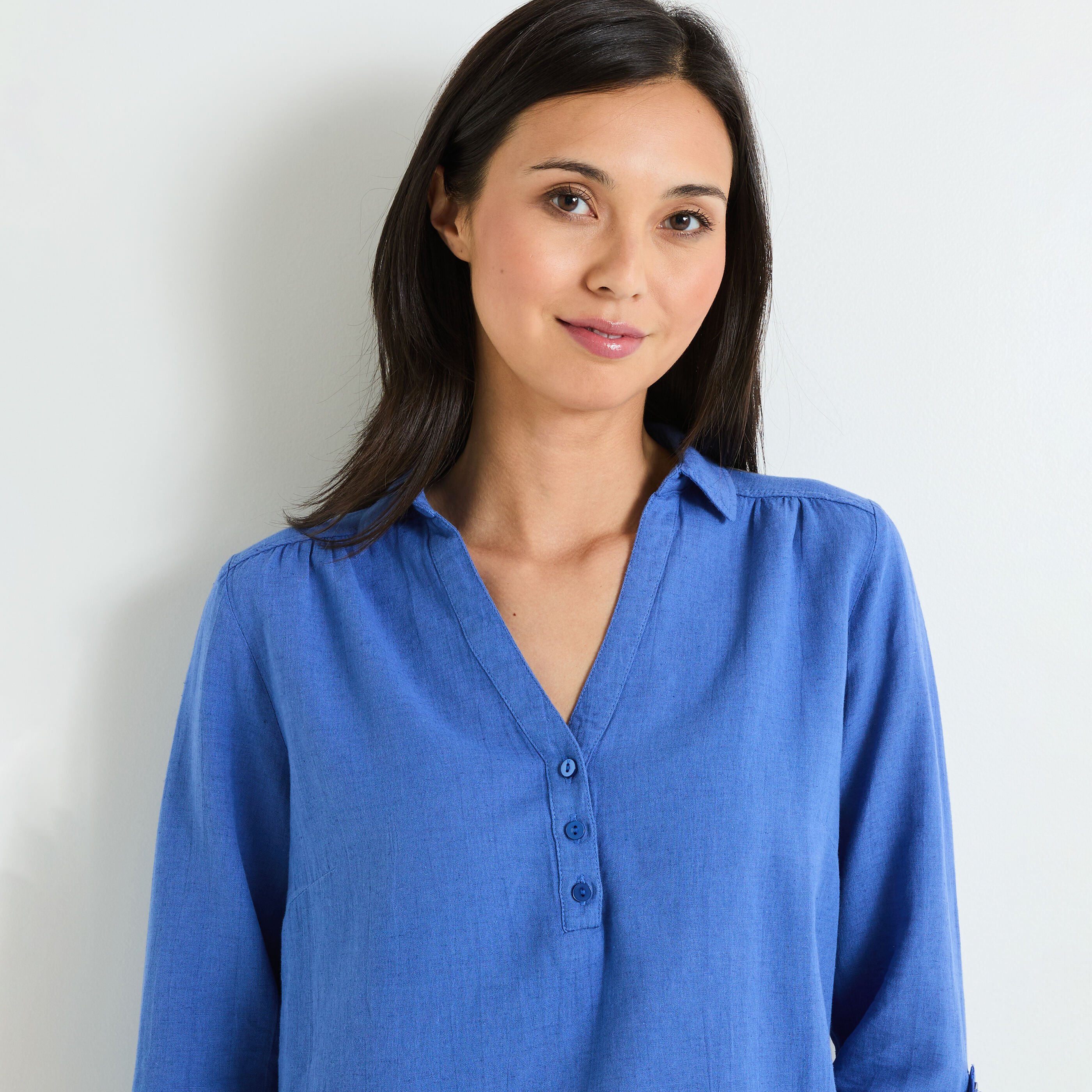 Blouse en coton et lin femme