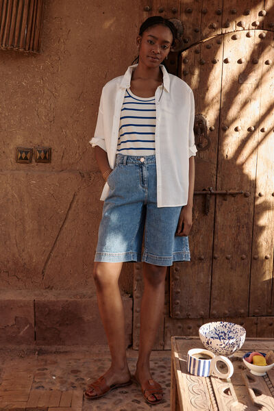 Bermuda en jean femme