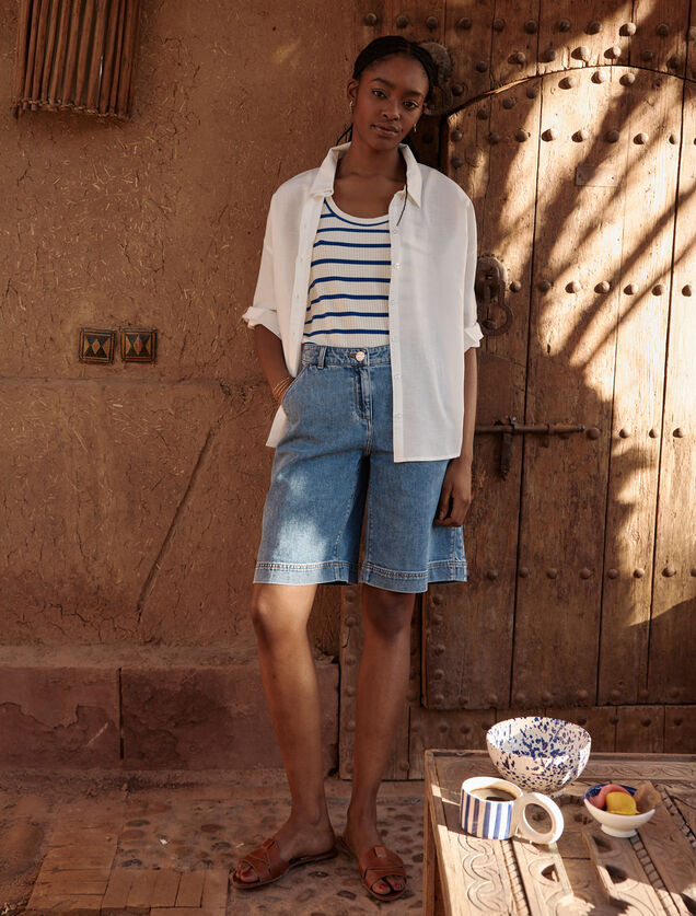 Bermuda en jean femme