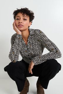 Chemise imprimé géométrique femme