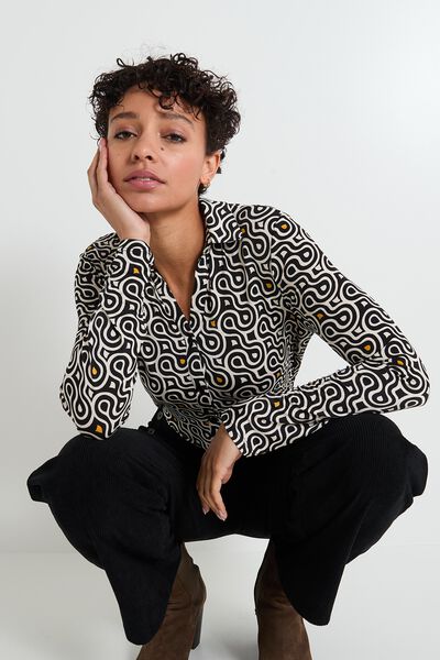 Chemise imprimé géométrique femme