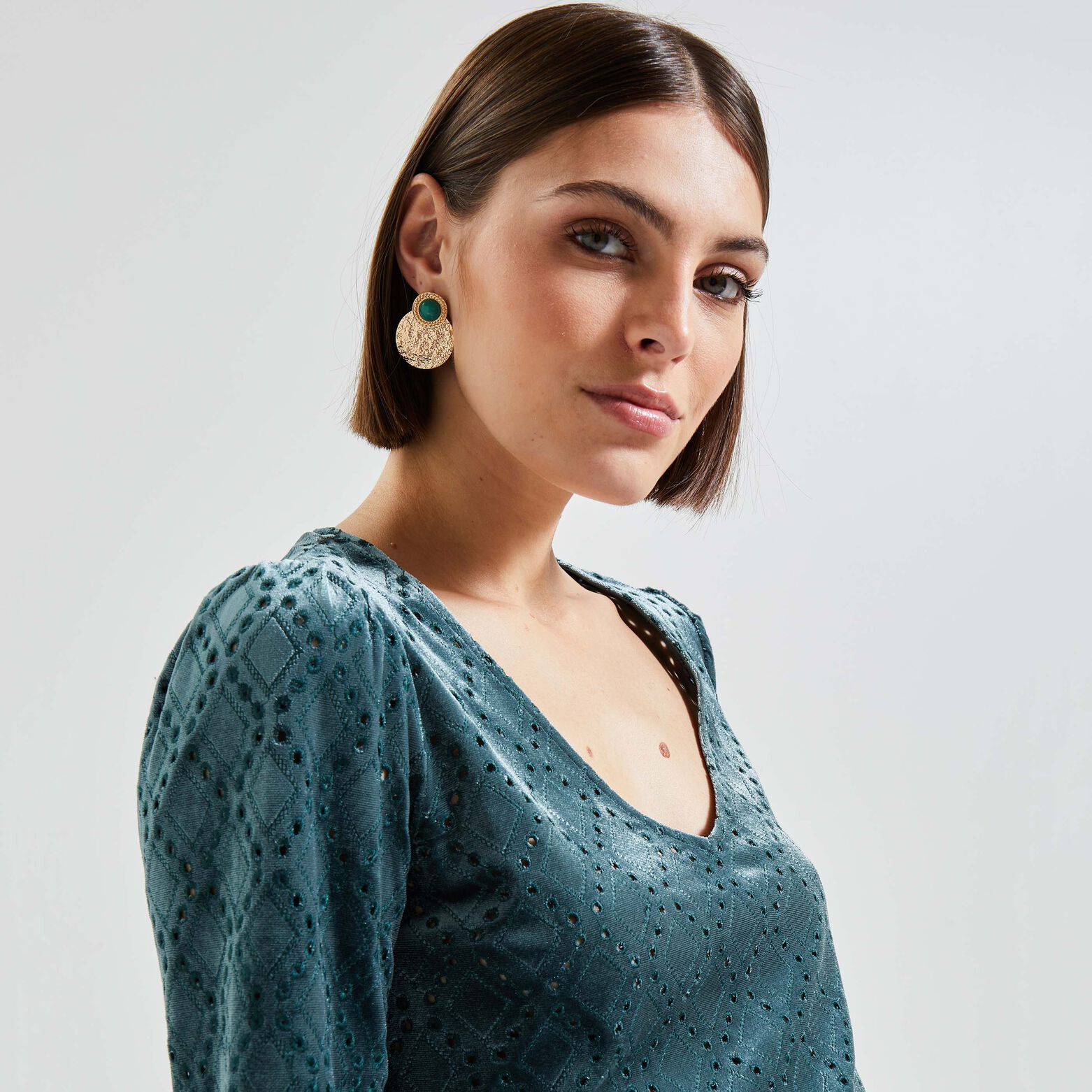 Blouse velours femme