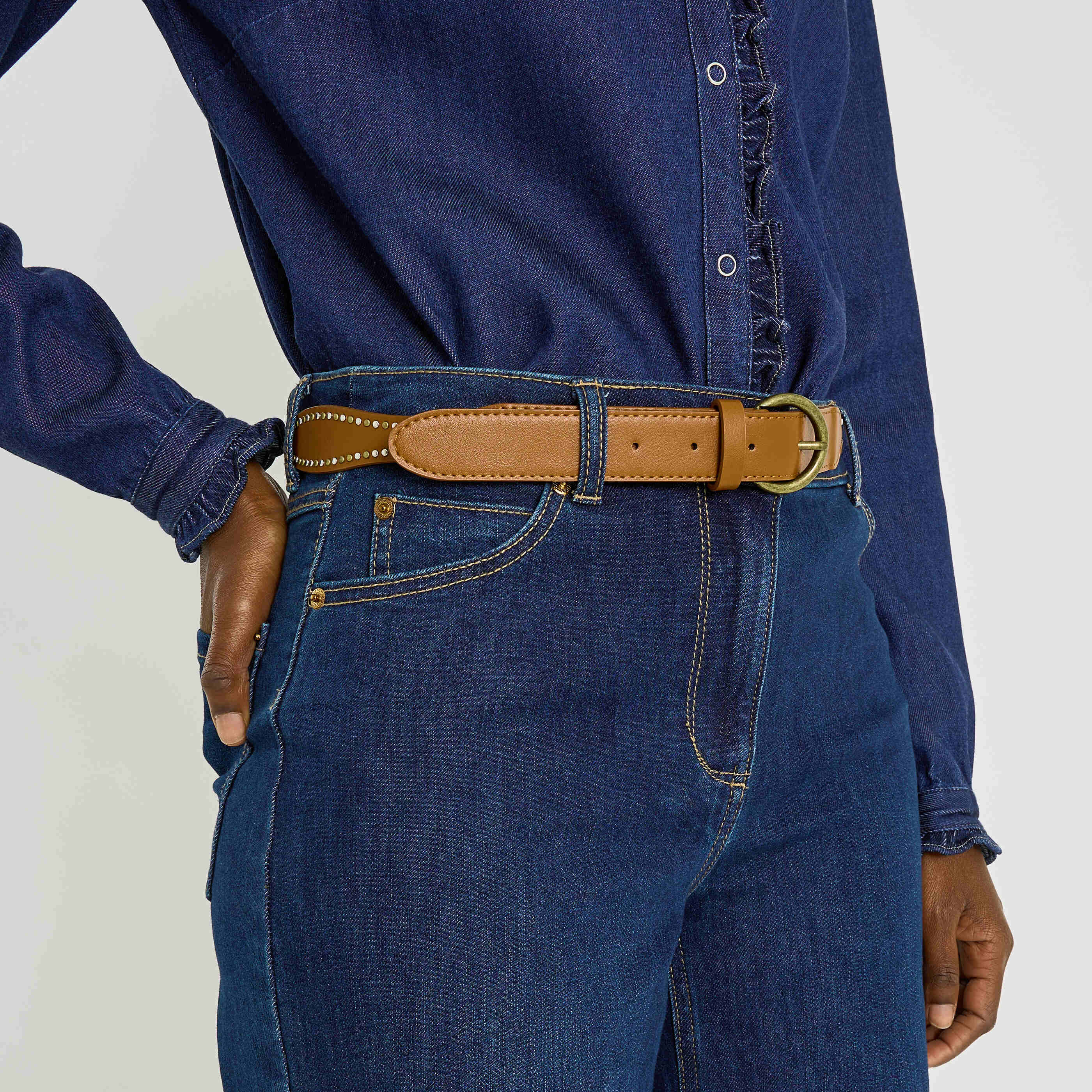 Ceinture avec studs femme