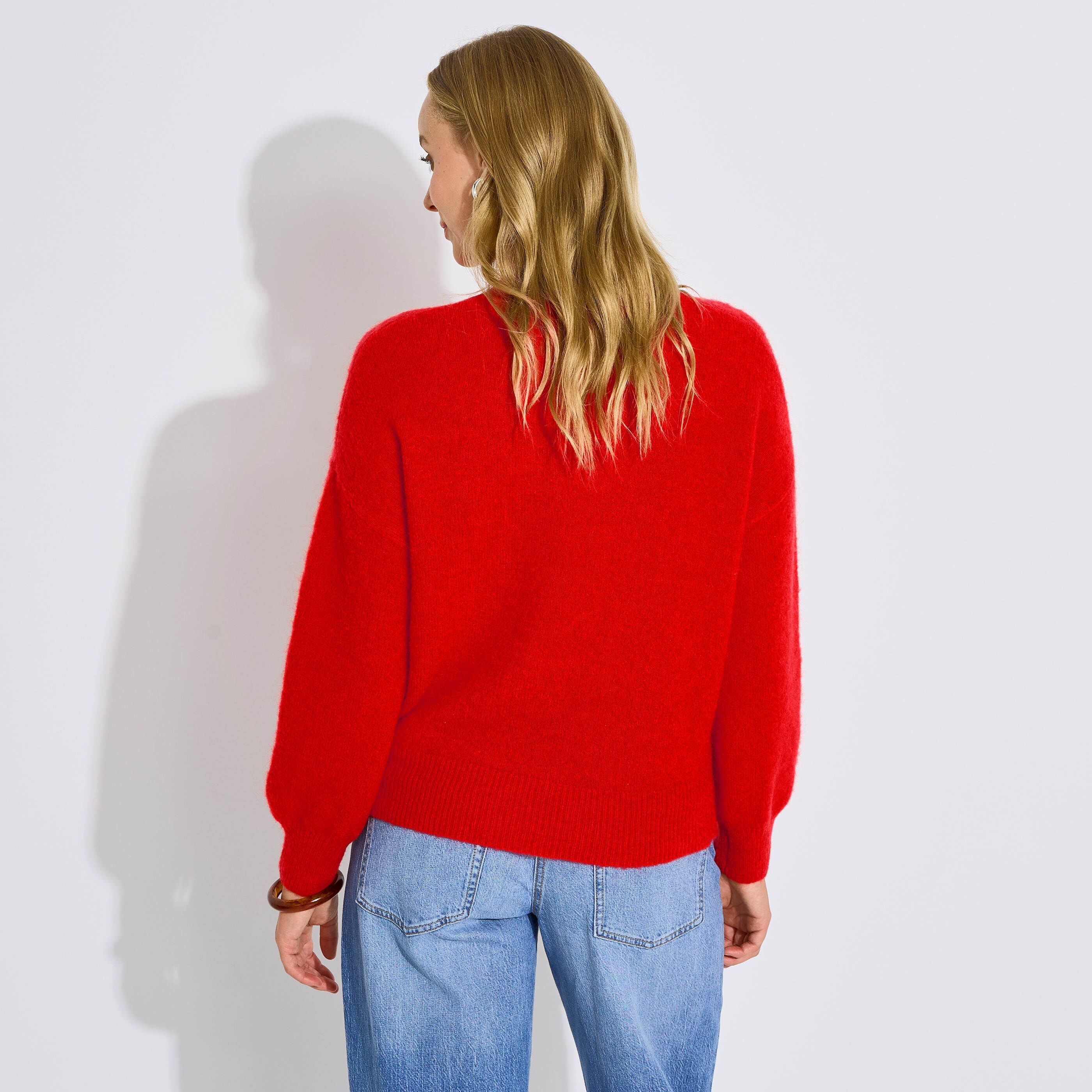 Pull col rond maille moelleuse femme