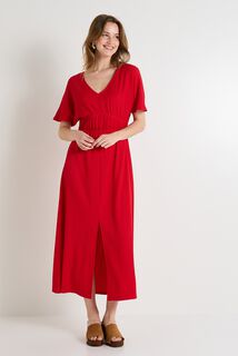 Robe longue en maille femme