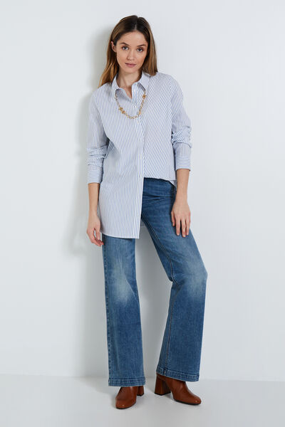 Chemise loose rayée femme