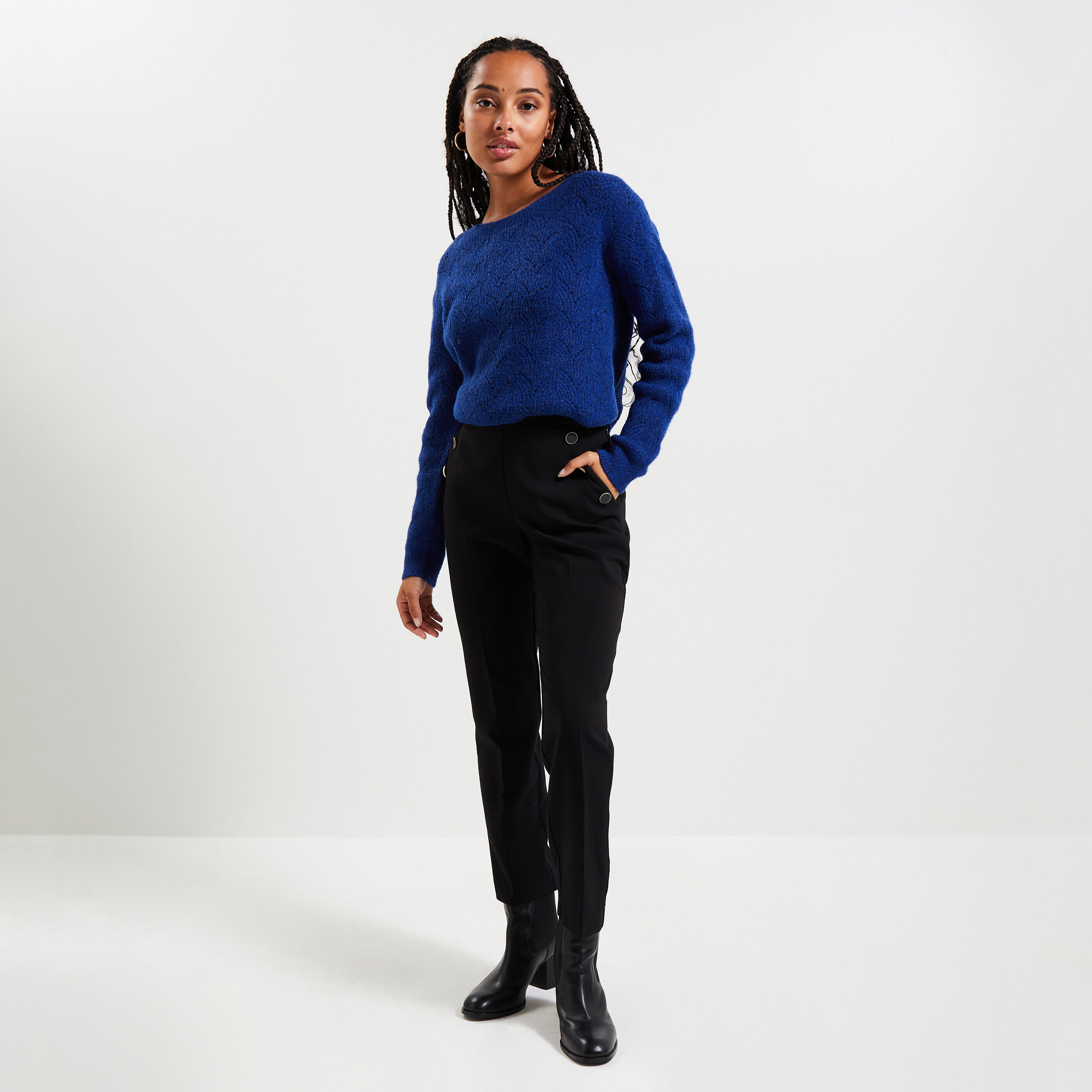Pantalon femme à pont shop
