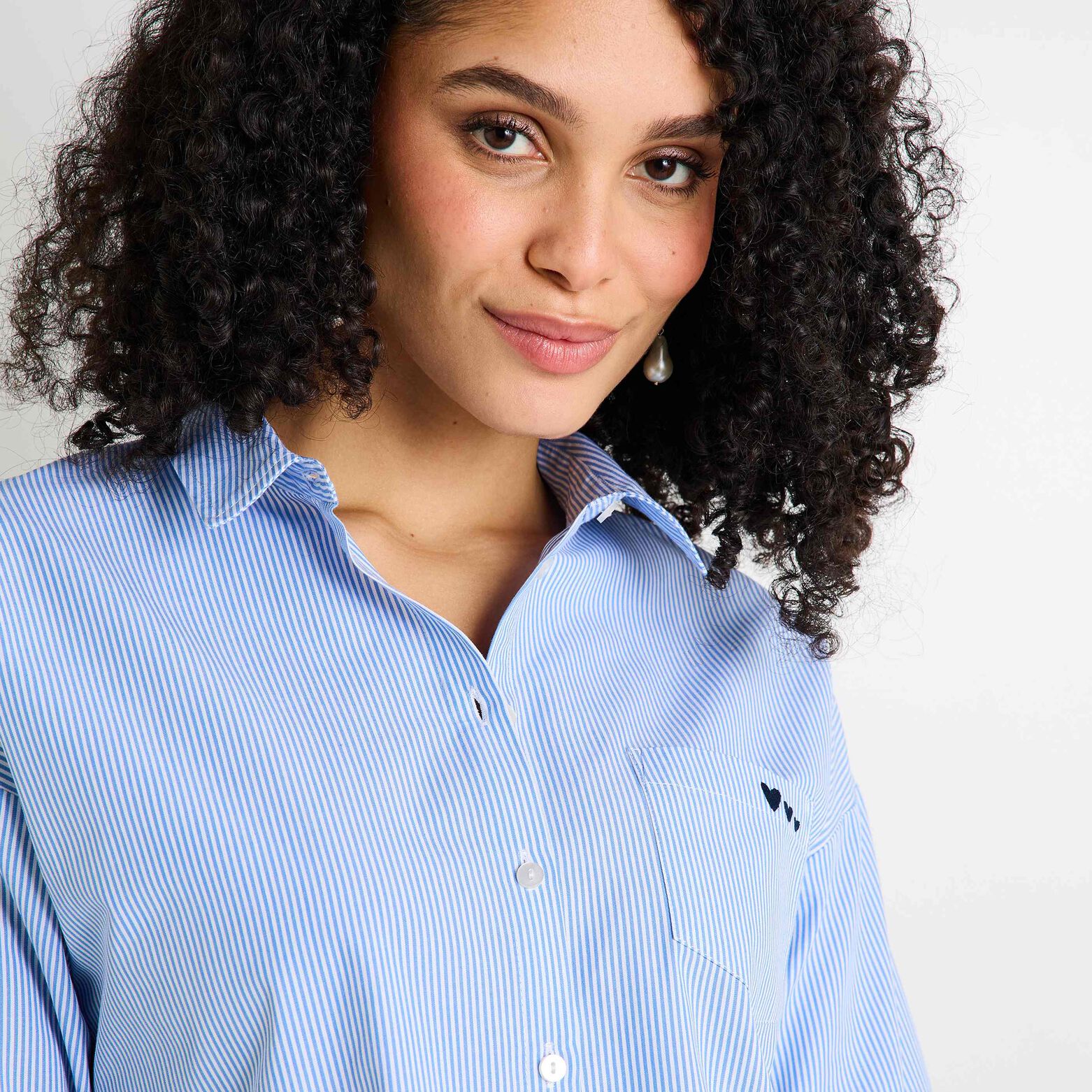 Chemise oversize rayée femme