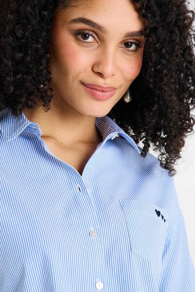 Chemise oversize rayée femme