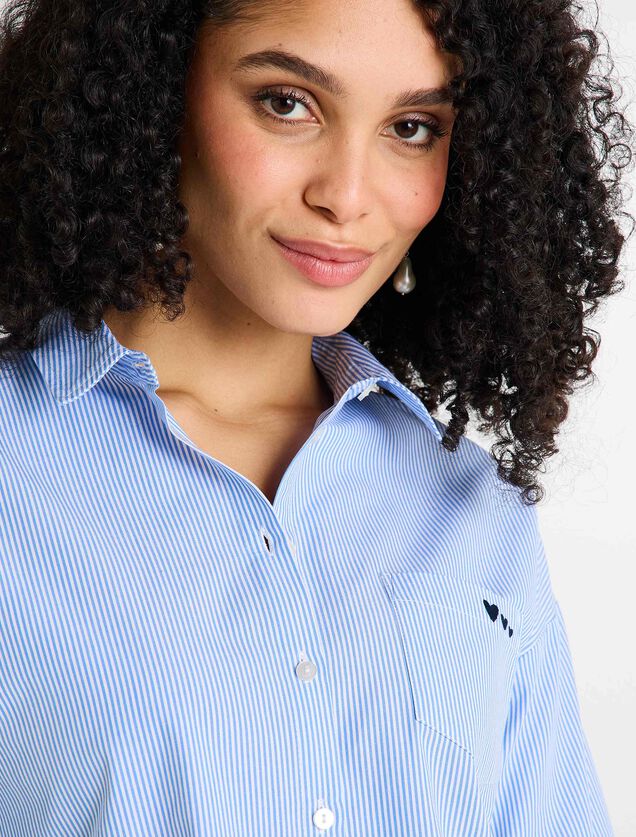 Chemise oversize rayée femme