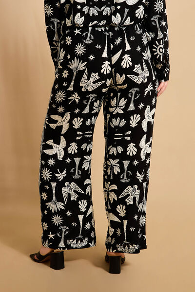 Pantalon large imprimé femme
