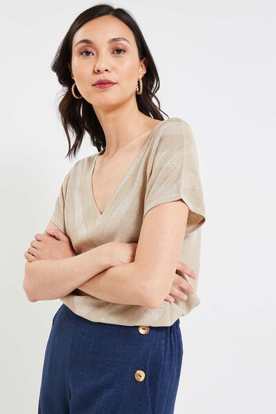T-shirt lurex femme