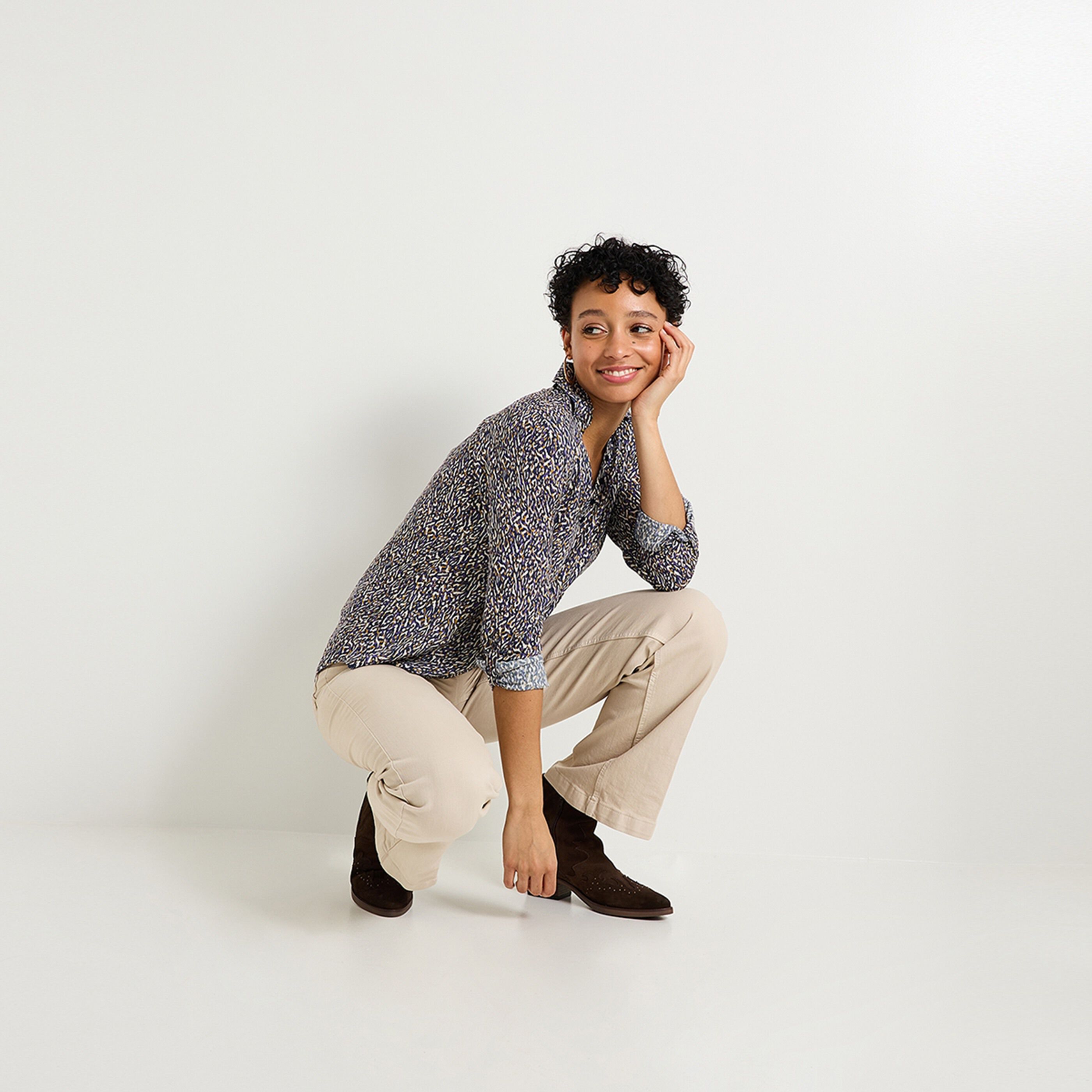 Blouse imprim&eacute;e femme