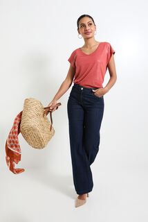 T-shirt en lin mélangé femme