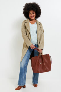 Manteau pardessus suedine femme