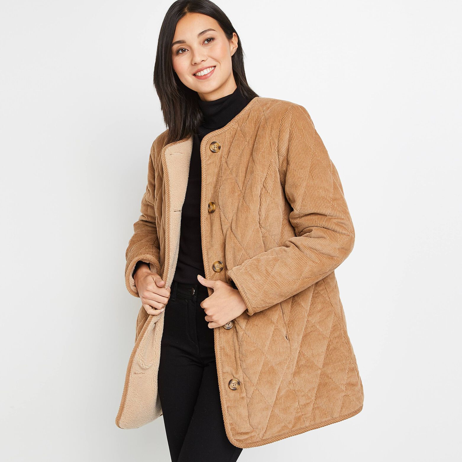 Manteau reversible femme