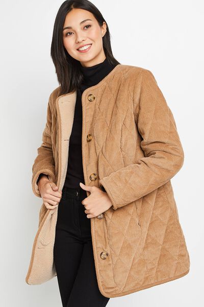 Manteau reversible femme
