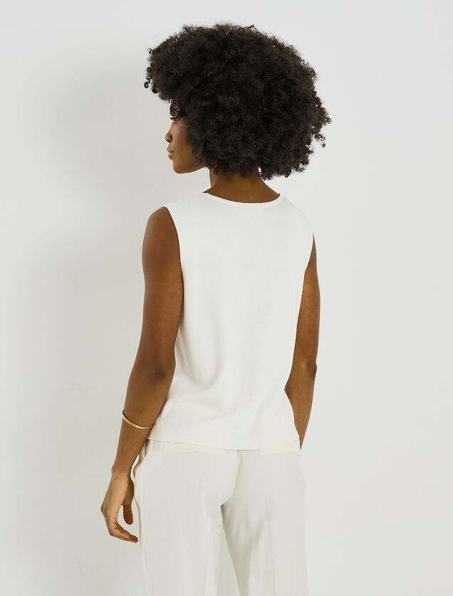 Gilet sans manches boutonn&eacute; femme