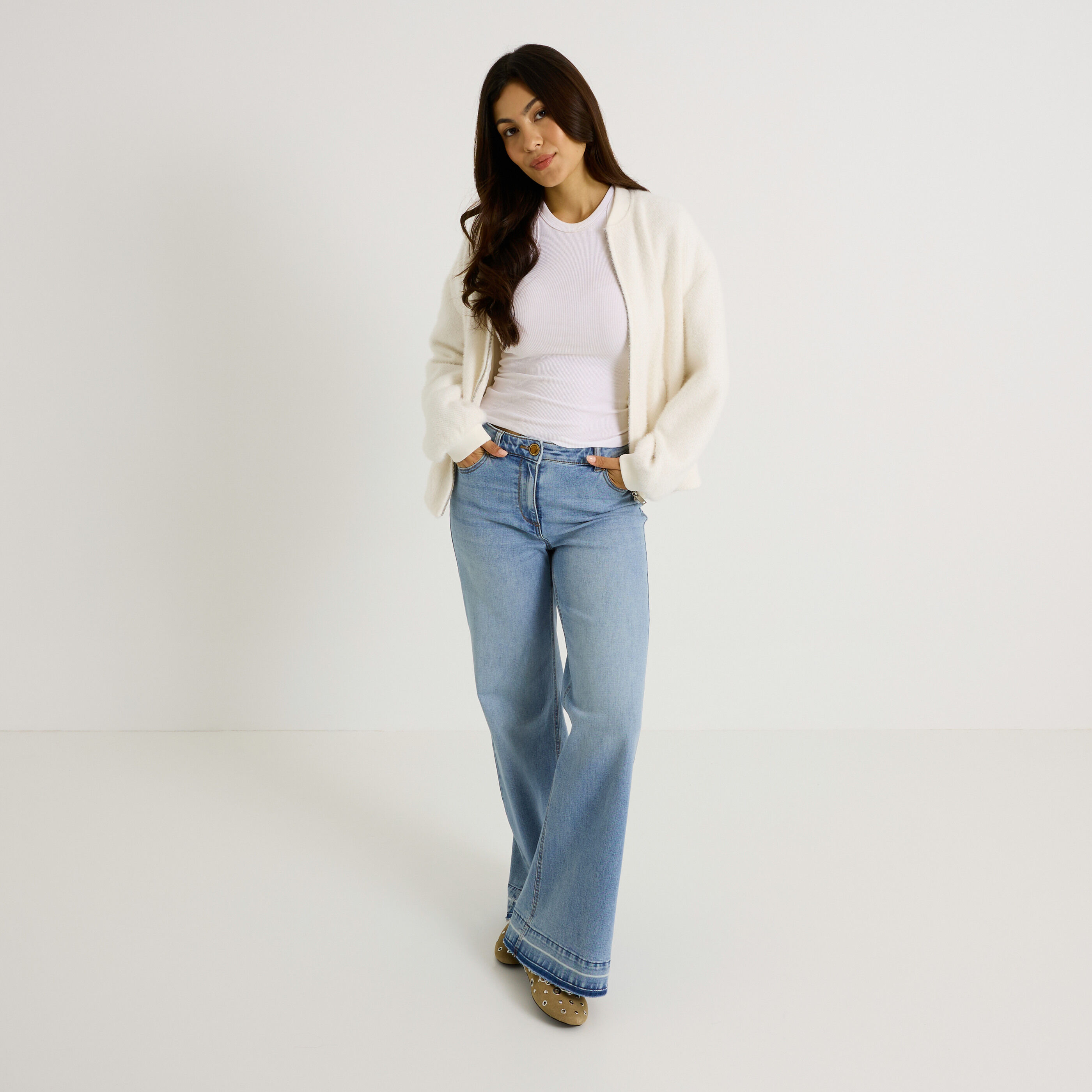 Bomber oversize fluffy femme