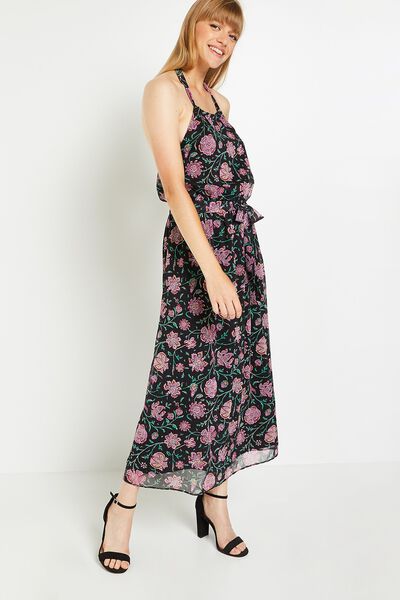 Robe longue imprimée femme