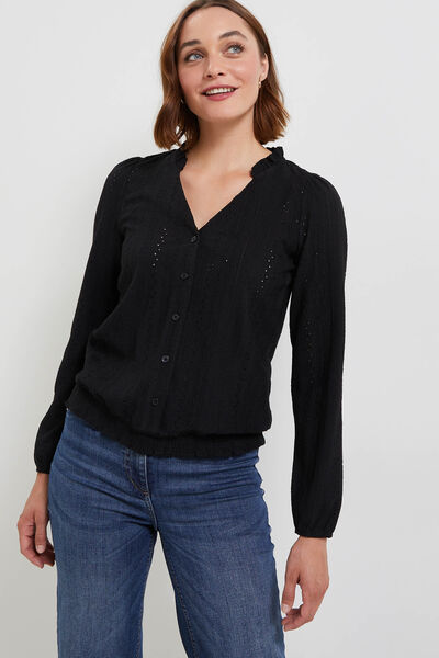 T-shirt col victorien femme