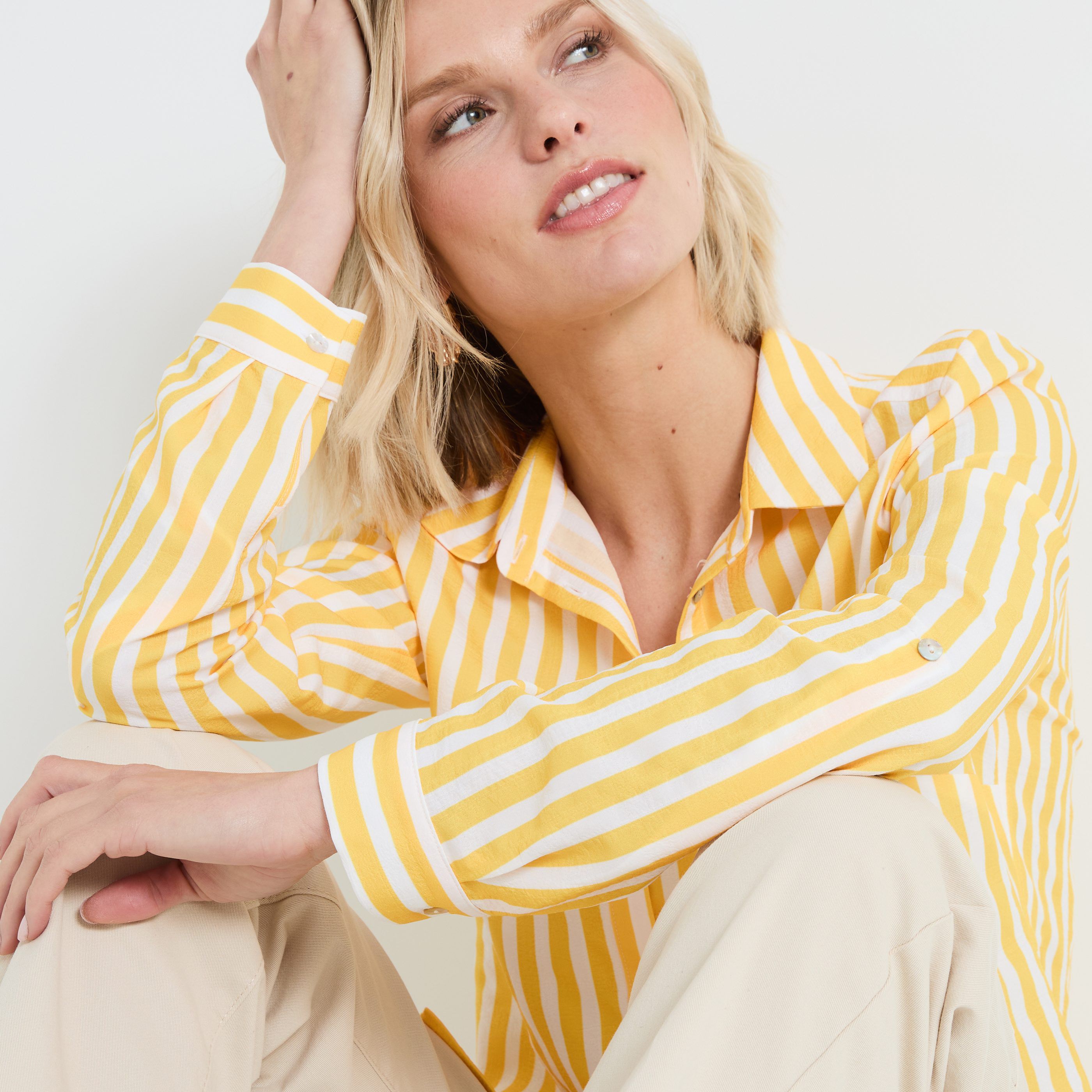Chemise femme a rayure sale