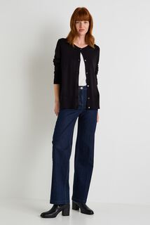 Gilet col rond femme
