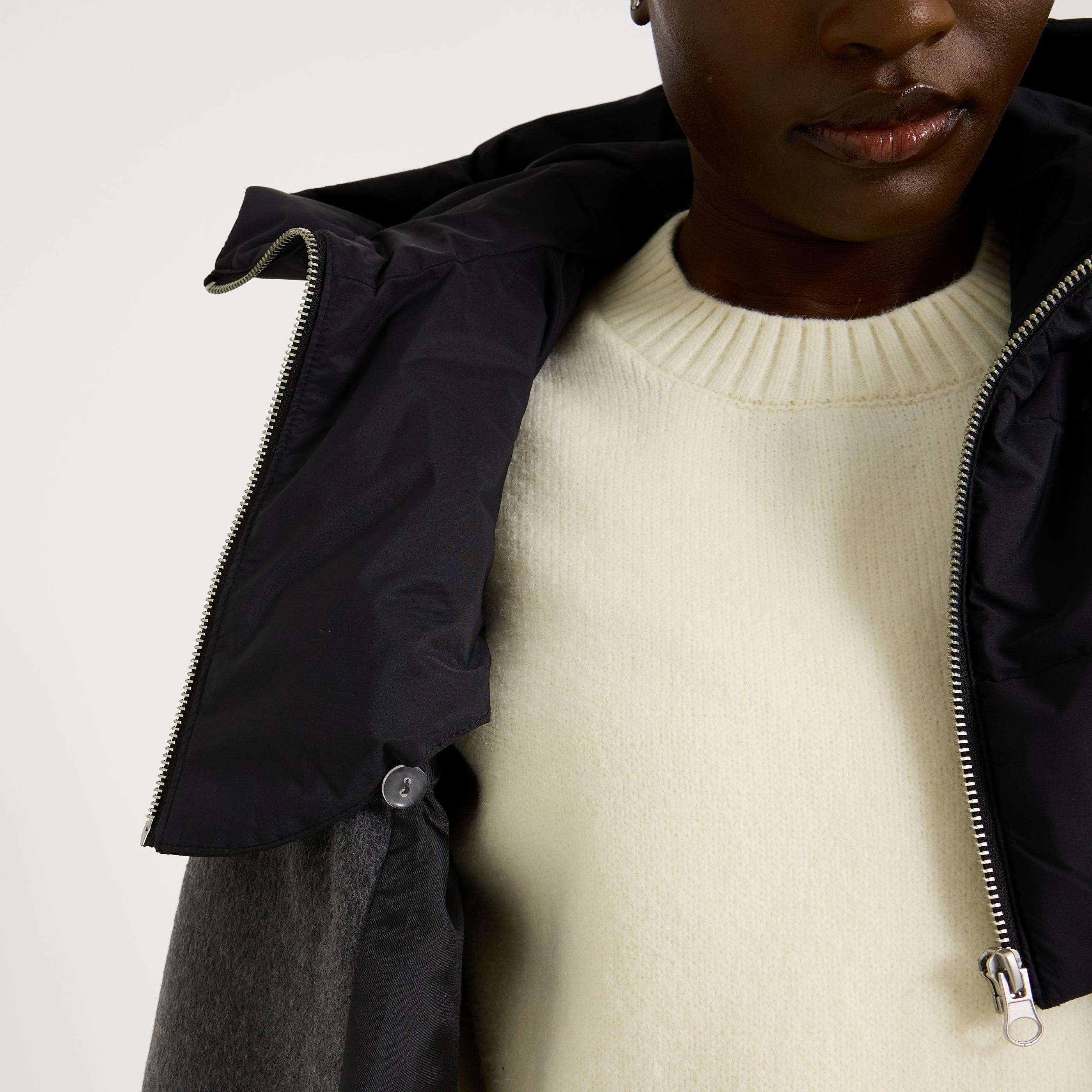 Manteau &agrave; capuche amovible femme