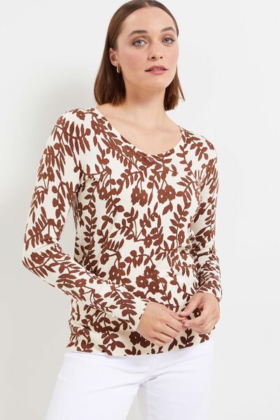 Pull fleuri femme