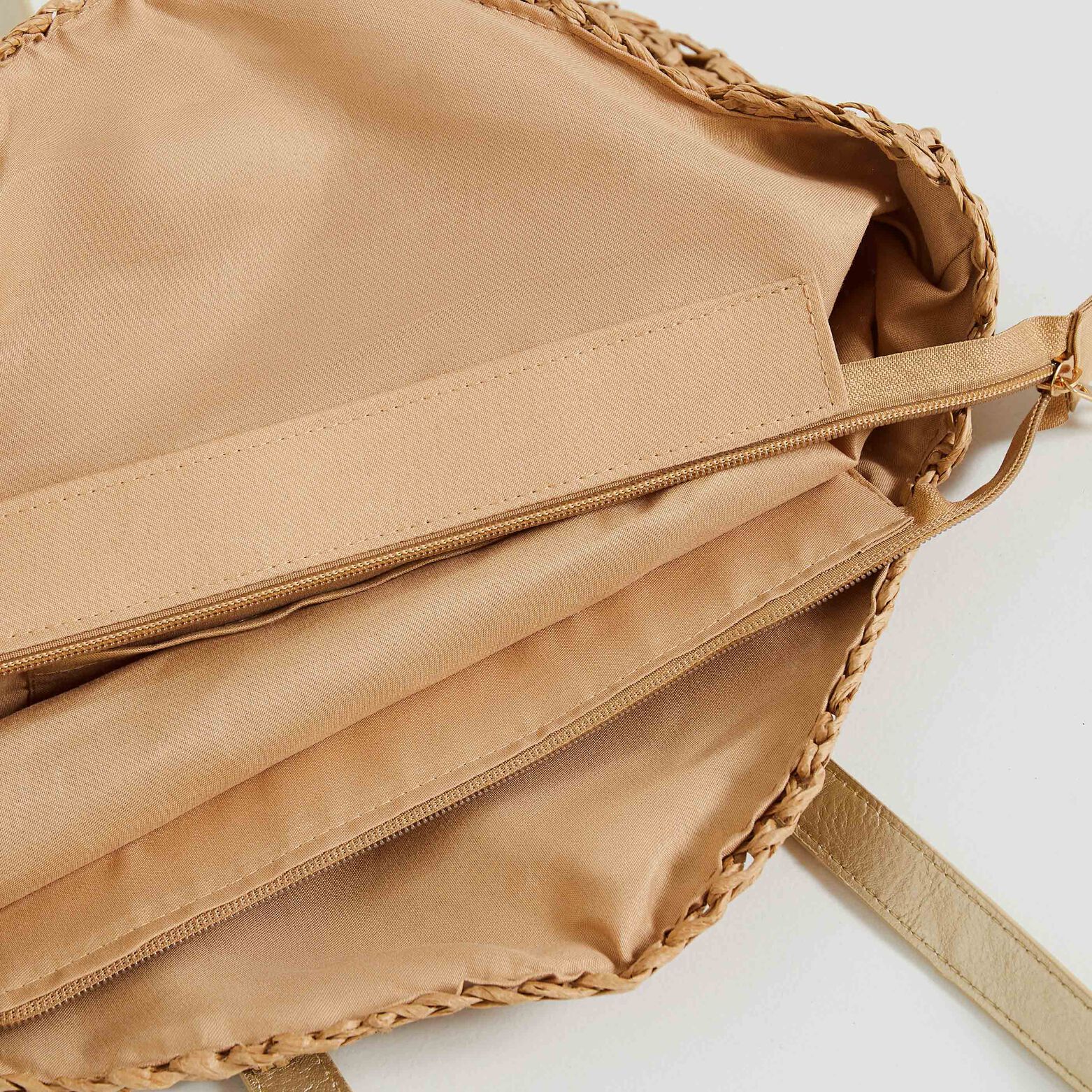 Sac rond paille femme