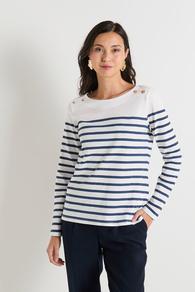 T-shirt col bateau femme