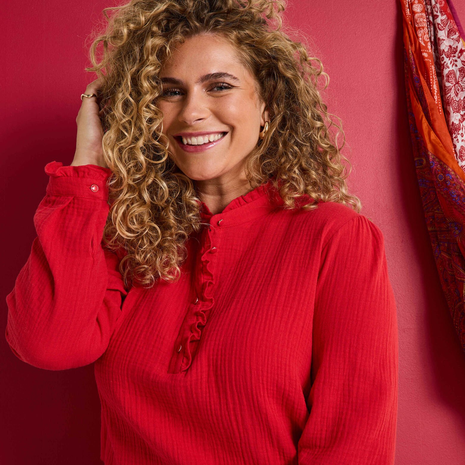 Blouse en gaze de coton femme
