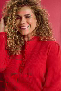 Blouse en gaze de coton femme