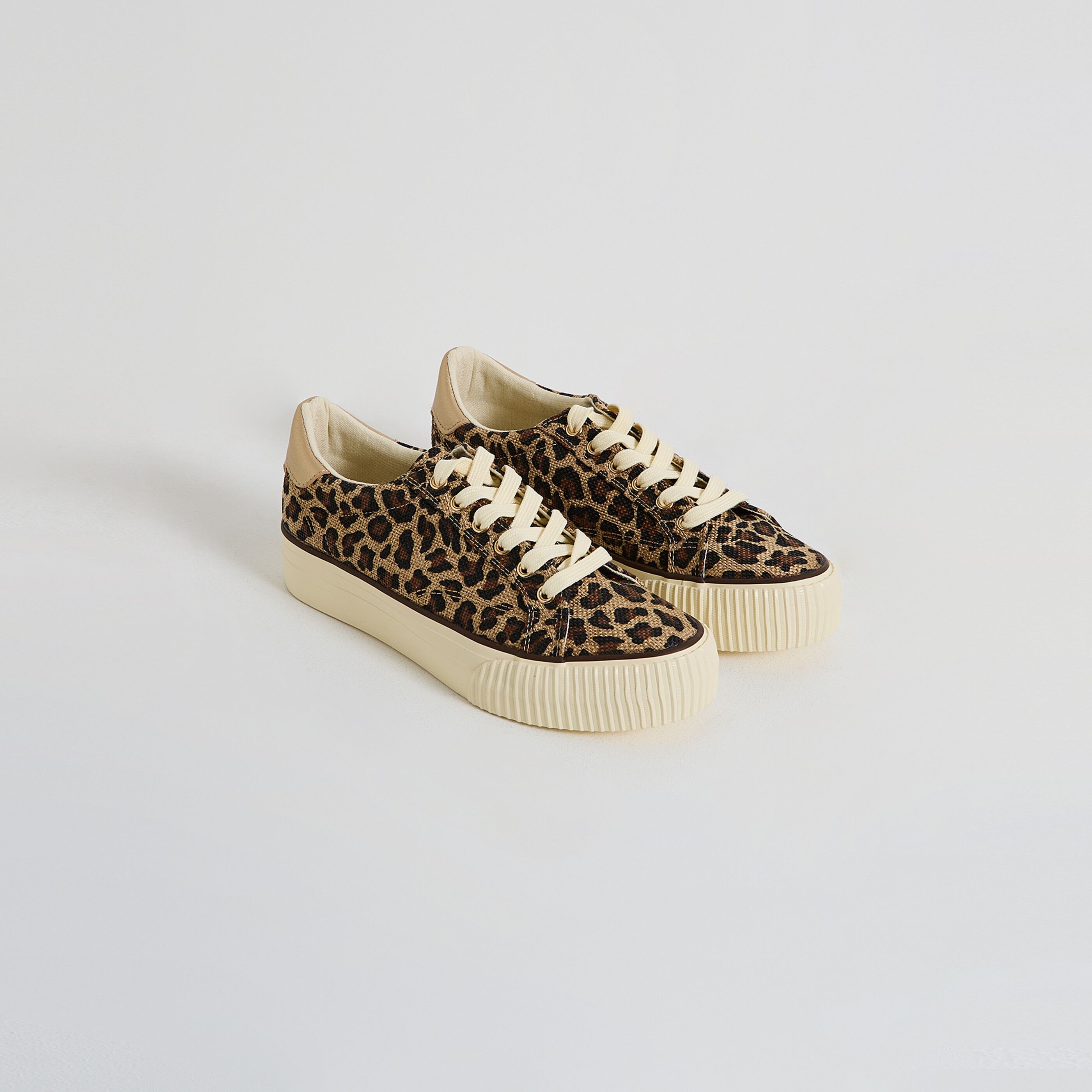 Baskets imprim&eacute; l&eacute;opard femme