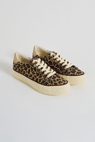 Baskets imprimé léopard femme