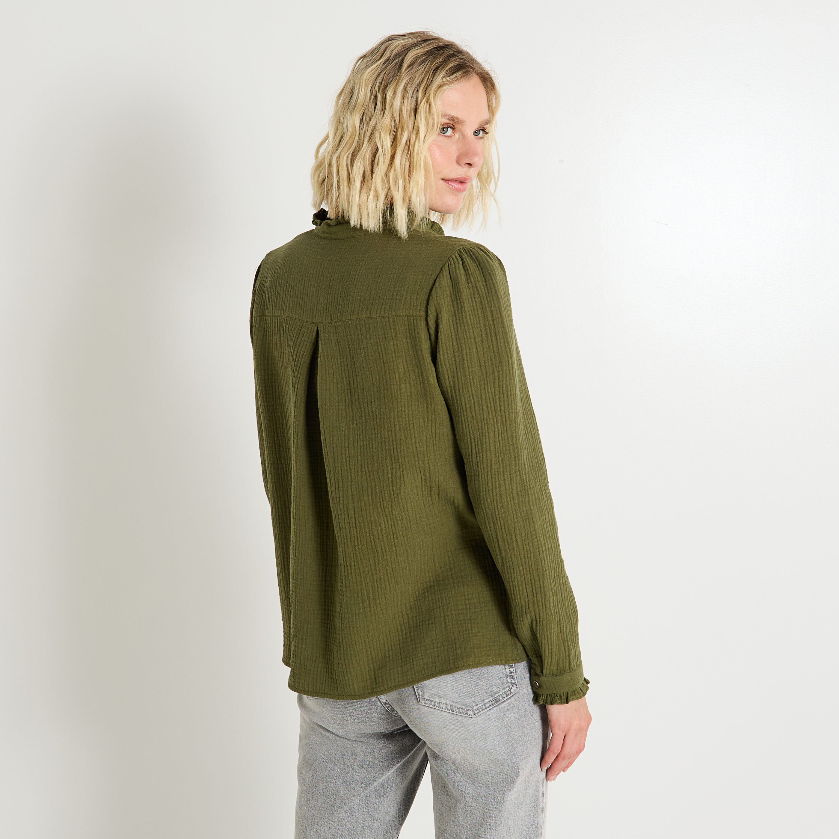 Blouse en gaze de coton femme