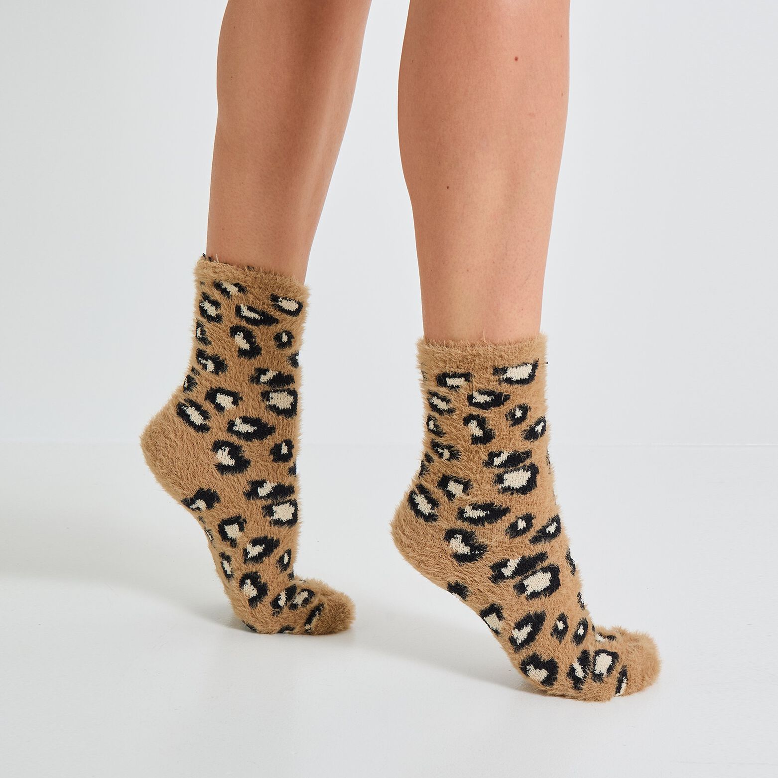 Chaussettes fluffy femme lot de 2 paires