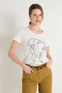 T shirt col rond femme