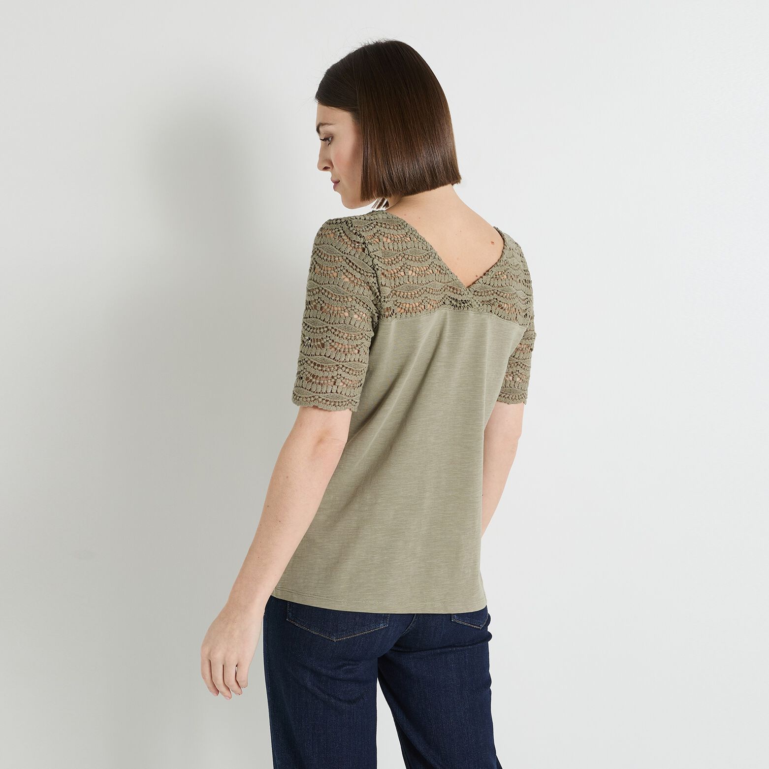 T-shirt col V femme
